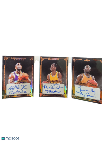 Sports 2024 Leaf Ultimate Magic Johnson Michael Cooper James Worthy Triple Auto /12