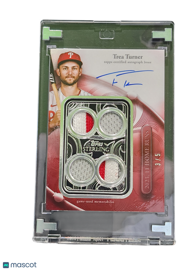 Baseball Topps 2024 Topps Sterling Trea Turner #Swar-Tt Gameused /5 Sterling Auto Relic Card