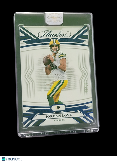 Sports Panini 2024 Panini Flawless Football Jordan Love #25 Sapphire 09/15 Memorabilia
