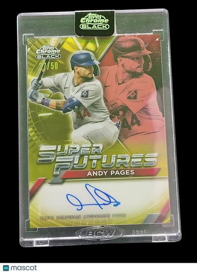Sports Topps 2025 Topps Chrome Black Super Andy Pages #Fsa-Ap Gold Super Futures Auto Card