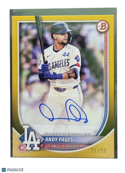 Baseball Topps 2025 Topps Bowman Andy Pages #Prv-Ap Gold 31/50