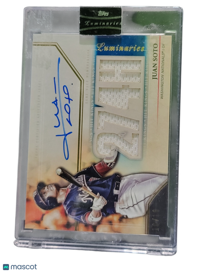 Sports Topps 2020 Topps Luminaries Juan Soto #Hkar-Js Game Used Memorabilia Auto Relic Card