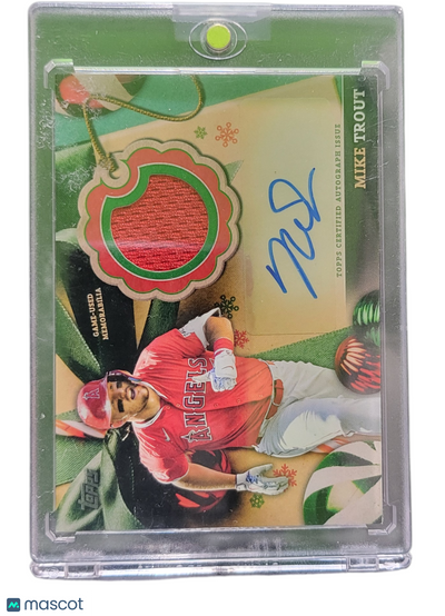 Baseball Topps 2024 Topps Holiday Mega Baseball Mike Trout #Arc-Mt Game- Auto Relic Card