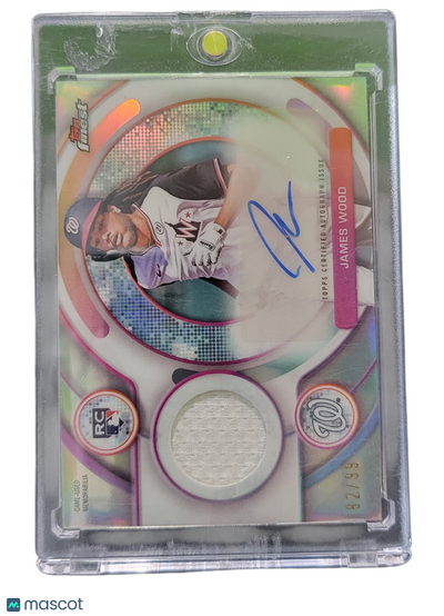 Sports Topps 2025 Topps Finest James Wood #Rajr-Jwo 82/99 Rc Game-Used Memorabilia