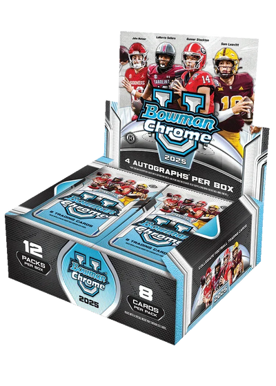 Pokémon Topps 2025 Bowman Chrome University Football Jumbo 8 Box Case