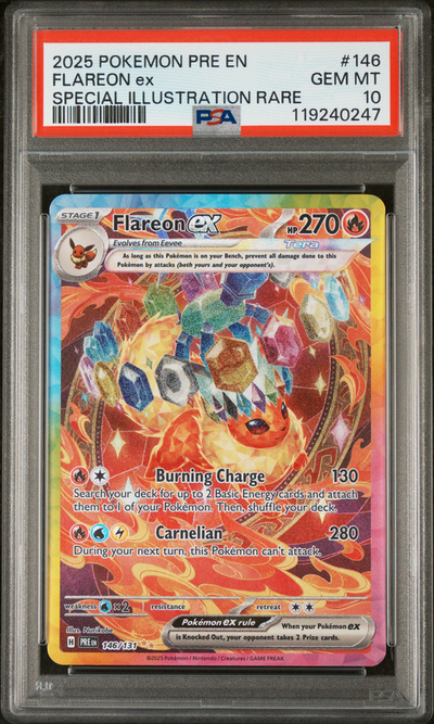 Pokémon PSA 10 Flareon EX Special Illustration Rare