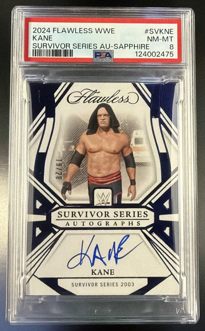 WWE Wrestling Panini 2024 Panini Flawless WWE Flawless Survivor Series Autographs Sapphire Kane #Svkne /20 PSA 8