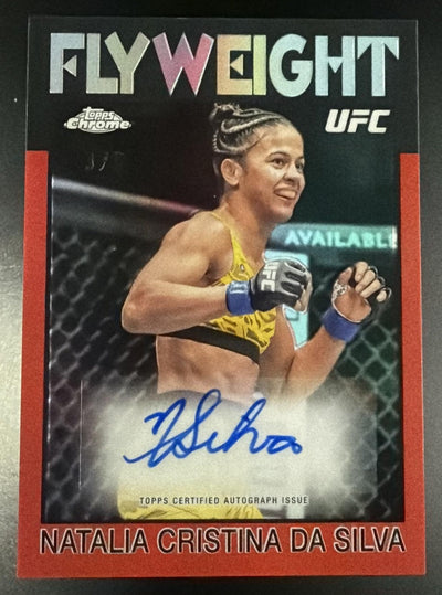 UFC MMA Topps 2026 Topps Chrome Natalia Da Silva 1986 Red Retro Auto /5