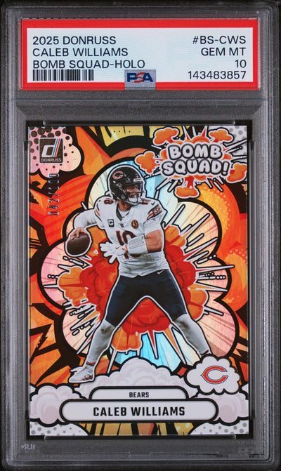 Football Panini 2025 Panini Donruss Bomb Squad Holo Caleb Williams #Bs-Cws /10 PSA 10