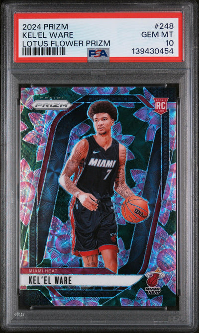 Basketball Panini 2024 Panini Prizm Lotus Flower Prizm Kel'El Ware #248 /18 PSA 10
