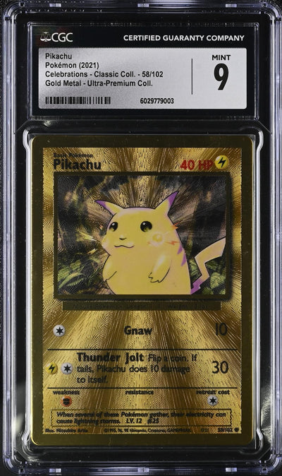 Pokémon 2021 #58/102 Pikachu Celebrations - Classic Coll. CGC 9