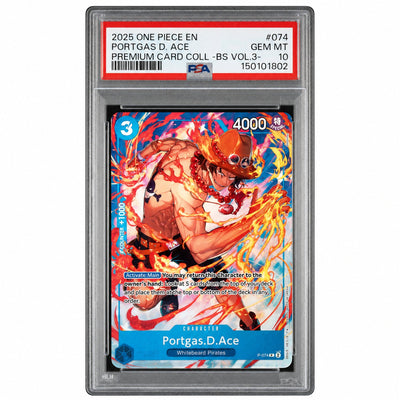 One Piece TCG 2025 Piece Card Game Promos Portgas D. Ace #P074 PSA 10