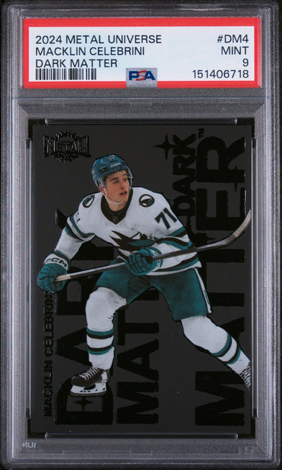 Hockey 2024 Skybox Metal Universe Dark Matter Macklin Celebrini #Dm4 PSA 9