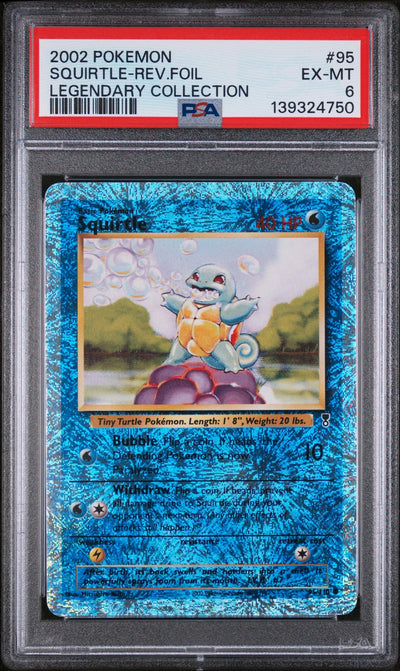 Pokémon 2002 Pokemon Legendary Collection Reverse Foil Squirtle #95 PSA 6