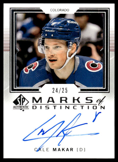Hockey Upper Deck 2024 Upper Deck SP Authentic Md-Cm Cale Makar Marks Of Distinction /25 Colorado Auto