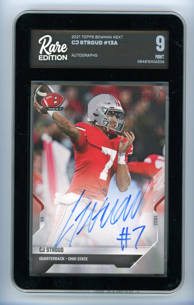 Basketball Topps C.J. Stroud 2021 Topps Bowman Next Autographs #'D 59/99 Rare Edition 9