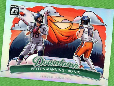 Football Panini 2025 Donruss Optic Peyton Manning Bo Nix Dual Downtown