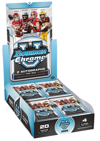 Pokémon Topps 2025 Bowman Chrome University Football Hobby 12 Box Case