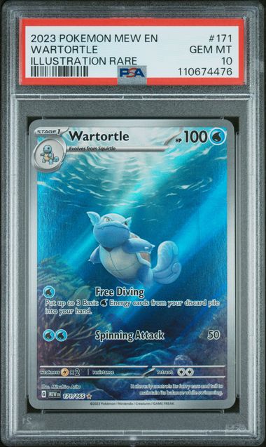 Pokémon Wartortle PokéMon 151 Illustration Rare #171/165 PSA 10