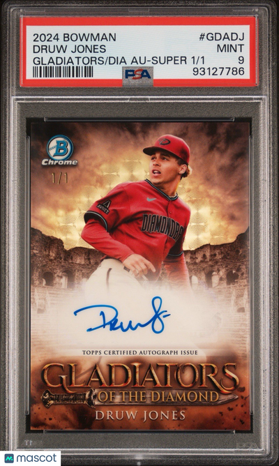 Baseball Bowman 2024 Bowman Druw Jones #Gda-Dj Superfractor 1/1 Parallel Rookie Chase PSA