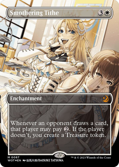 Magic The Gathering Smothering Tithe (Anime Borderless) (Confetti Foil) - Wilds Of Eldraine: Enchanting Tales (Wot)