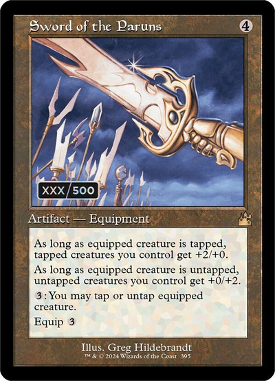 Magic The Gathering Sword Of The Paruns (Retro Frame) (Serial Numbered) - Ravnica Remastered (Rvr)
