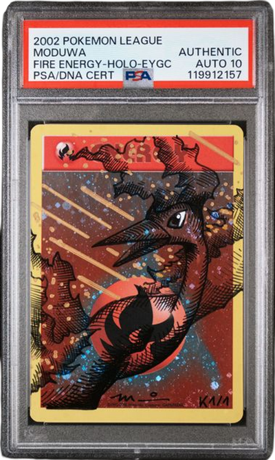 Pokémon PSA Auto 10 Moduwa Moltres Fire Energy-Holo