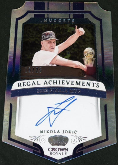 Basketball Panini 2023 Panini Crown Royale Regal Achievements Signatures Nikola Jokic /25