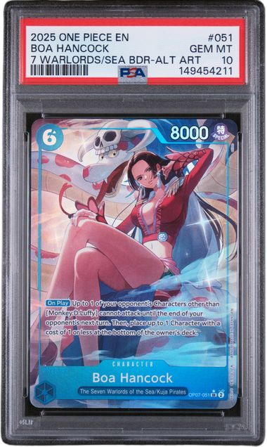 One Piece TCG PSA 10 Boa Hancock 7 Warlords Of The Sea
