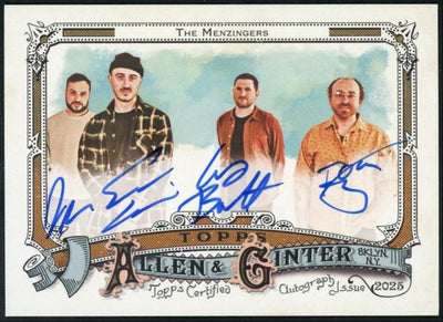 Sports Topps 2025 Topps Allen & Ginter The Menzingers Quad Auto Blue Ink