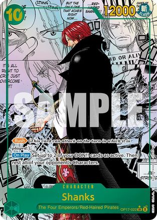 One Piece TCG Shanks (022) (Manga) (Op17-022) - The World'S Strongest Warriors Foil