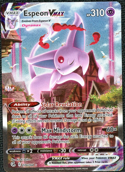 Pokémon 2021 Pokemon Sword & Shield Fusion Strike Sec Espeon VMAX #270