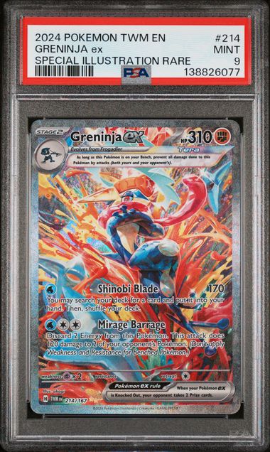Pokémon Greninja EX 2024 Pokemon Twilight Masquerade Special Illustration Rare #214/167 PSA 9