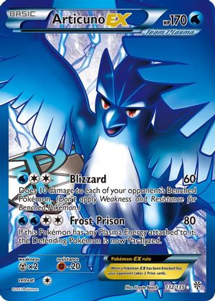 Pokémon Articuno EX (Team Plasma) (Full Art) (132/135) - Plasma Storm Holofoil