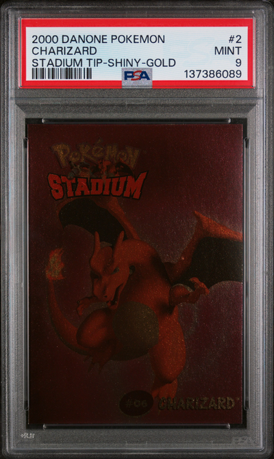 Pokémon PSA 9 Charizard Stadium Tip-Shiny-Gold