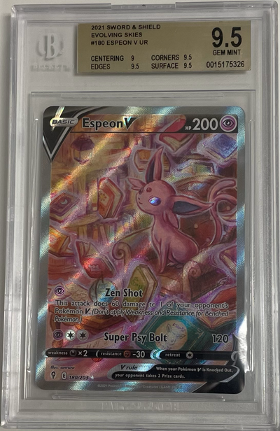 Pokémon Espeon V 180/203 Evolving Skies - 2021 Pokemon - BGS 9.5