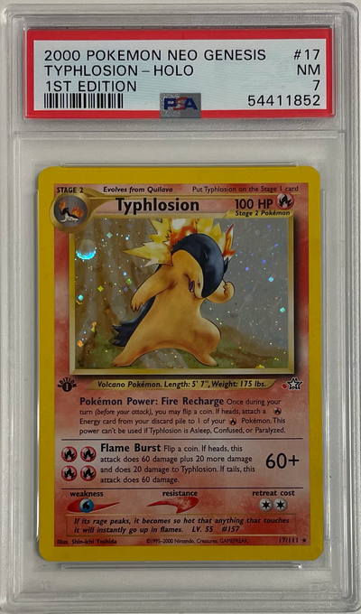 Pokémon 2000 Pokemon Typhlosion 17/111 - Holo - 1st Edition - Neo Genesis - PSA 7