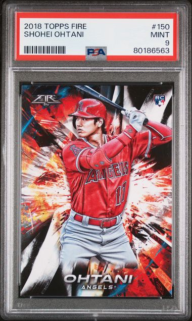 Baseball Topps Shohei Ohtani 2018 Topps Fire #150 PSA 9