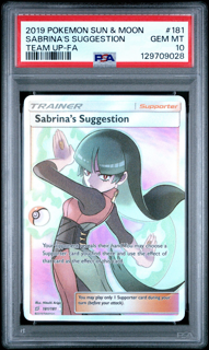 Pokémon Sabrina'S Suggestion 181 - Team Up - 2019 Pokemon - PSA 10