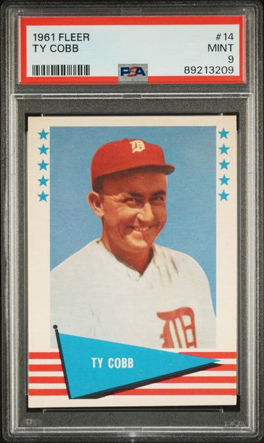 Baseball Ty Cobb 1961 Fleer #14 PSA 9