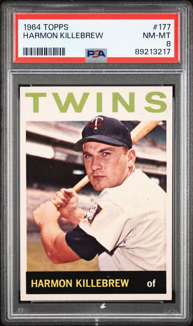 Baseball Topps Harmon Killebrew 1964 Topps #177 PSA 8