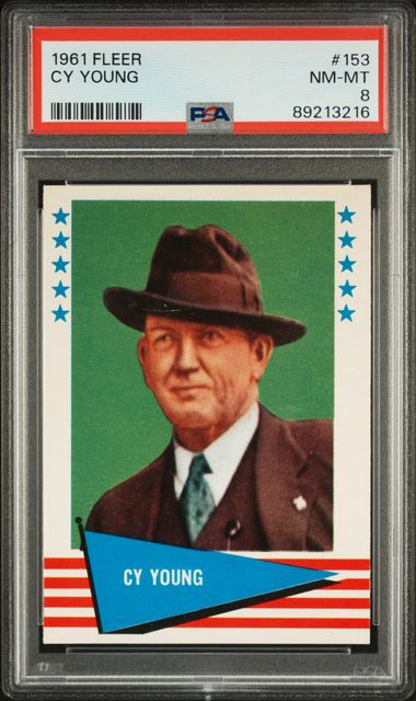 Baseball Cy Young 1961 Fleer #153 PSA 8