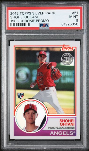 Baseball Topps Shohei Ohtani 2018 Topps Silver Pack 1983 Chrome Promo Rc #51 PSA 9