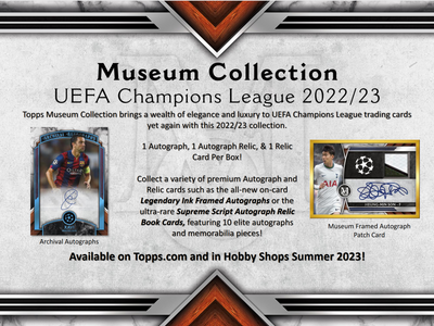 Soccer Topps 2022-23 Topps Uefa Champions League Museum Collection Soccer 12 Box Case