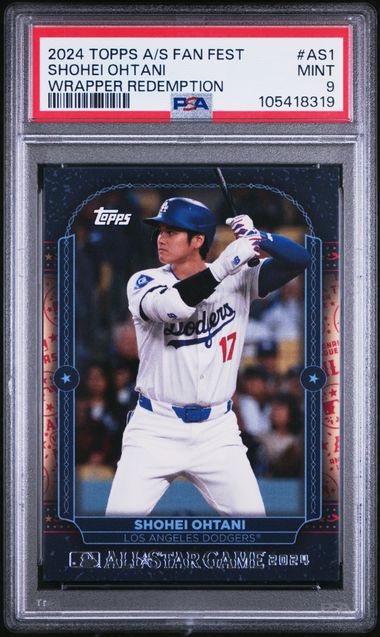 Baseball Topps Shohei Ohtani 2024 Topps All Star Game Fan Fest Wrapper Redemption PSA 9