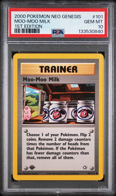 Pokémon PSA 10 2000 Pokemon Neo Genesis 1st Edition #101 Moo-Moo Milk 1st Edition *Pop 100*