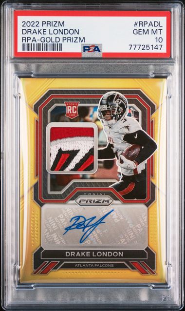 Sports Panini Drake London 2022 Panini Prizm RPA Gold #'D 01/10