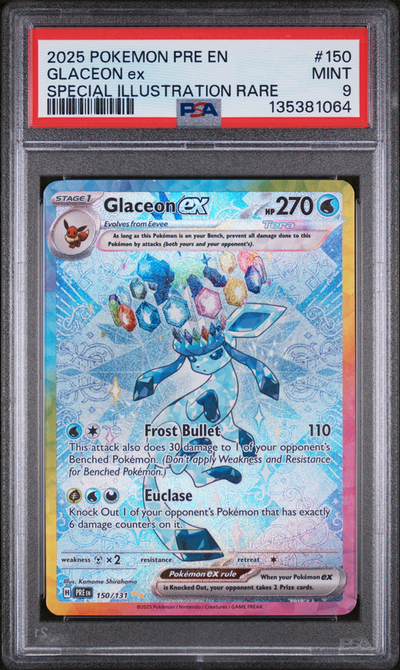 Pokémon PSA 9 Glaceon EX Special Illustration Rare
