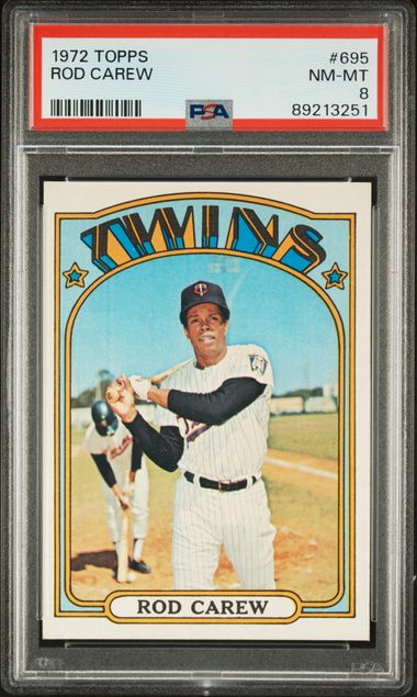 Baseball Topps Rod Carew 1972 Topps #695 PSA 8