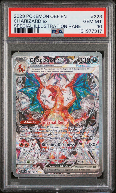 Pokémon 2023 Pokemon Scarlet And Violet Obsidian Flames Special Illustration Rare Charizard EX #223 PSA 10